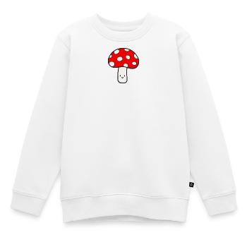 Mushroom Fly agaric Lucky Mushroom - Kids Premium Organic Sweatshirt - white - Front - AI Model Kid Male (0cm)