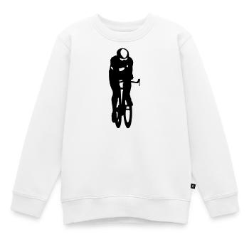 Coureur - Sweat Premium enfant bio - blanc - Devant - AI Model Kid Male (0cm)