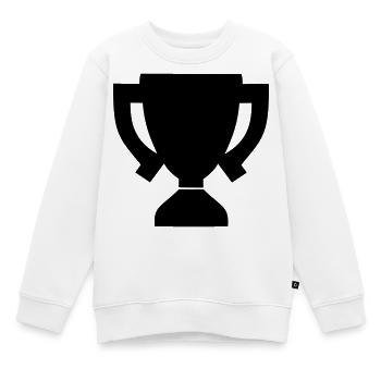 pokal - Kinder Premium Organic Sweatshirt - Weiß - Vorne - AI Model Kid Male (0cm)