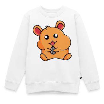 Hamster on hamster - design - Kids Premium Organic Sweatshirt - white - Front - AI Model Kid Male (0cm)