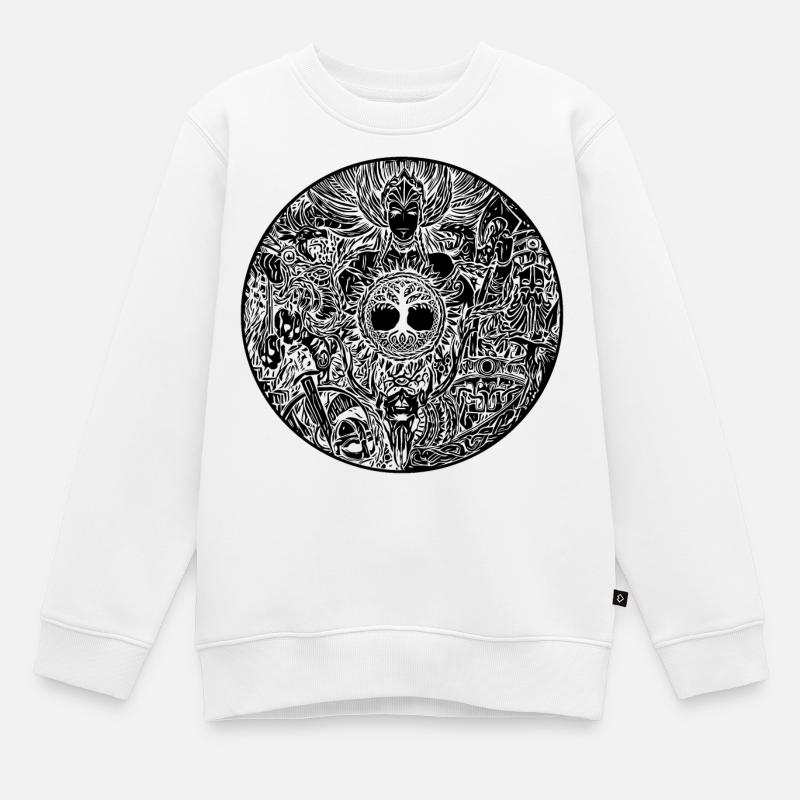Wikinger-Schild - Walküre - Valkyrie - Kinder Premium Organic Sweatshirt - Weiß