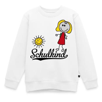 Schulkind - Kinder Premium Organic Sweatshirt - Weiß - Vorne - AI Model Kid Male (0cm)