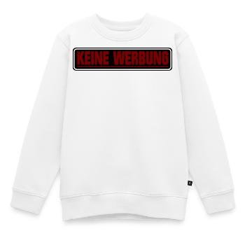 Keine Werbung ! Briefkasten Schild - Kinder Premium Organic Sweatshirt - Weiß - Vorne - AI Model Kid Male (0cm)