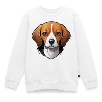 Adorable Beagle - Kinder Premium Organic Sweatshirt - Weiß - Vorne - AI Model Kid Male (0cm)