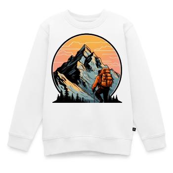 Alpiniste - Sweat Premium enfant bio - blanc - Devant - AI Model Kid Male (0cm)