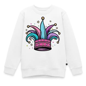 Casquette de fou Casquette de fou pour carnaval et carnaval - Sweat Premium enfant bio - blanc - Devant - AI Model Kid Male (0cm)