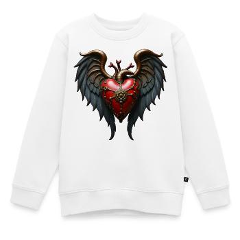 Das schlagende Herz der Mechanik, - Kinder Premium Organic Sweatshirt - Weiß - Vorne - AI Model Kid Male (0cm)