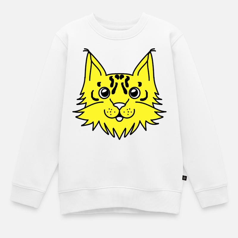 Luchs - Kinder Premium Organic Sweatshirt - Weiß