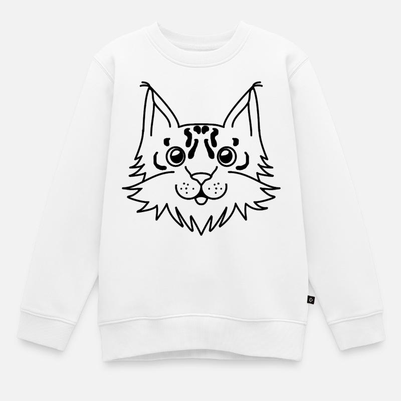 Luchs - Kinder Premium Organic Sweatshirt - Weiß