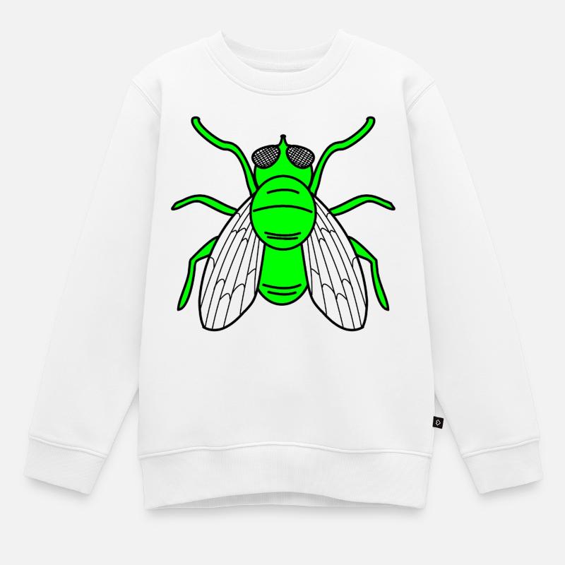 Fliege - Kinder Premium Organic Sweatshirt - Weiß