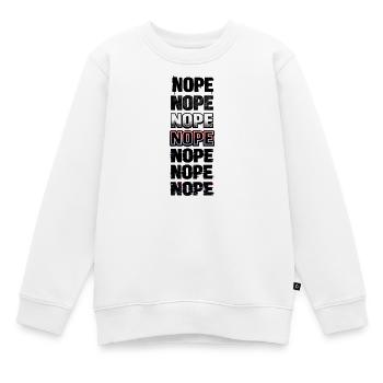Nein, Neon-Glitch-Textstack - Kinder Premium Organic Sweatshirt - Weiß - Vorne - AI Model Kid Male (0cm)