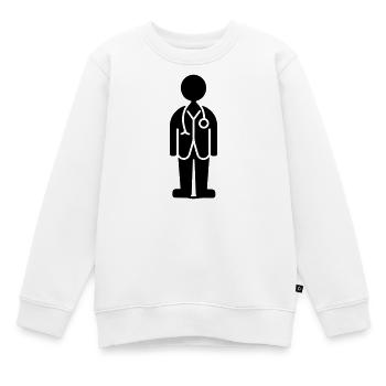 Doktor Symbol - Kinder Premium Organic Sweatshirt - Weiß - Vorne - AI Model Kid Male (0cm)