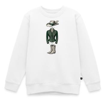 Eleganter grüner Stil - Kinder Premium Organic Sweatshirt - Weiß - Vorne - AI Model Kid Male (0cm)