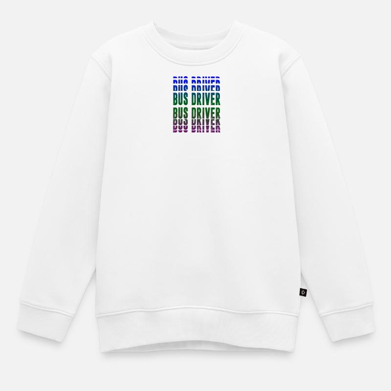 Conception du chauffeur de bus - Sweat Premium enfant bio - blanc