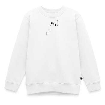 Graphique chandelier minimaliste Trading Marché boursier - Sweat Premium enfant bio - blanc - Devant - AI Model Kid Male (0cm)