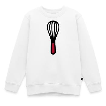 Schneebesen Backen Bäcker Konditorei Kochschule - Kinder Premium Organic Sweatshirt - Weiß - Vorne - AI Model Kid Male (0cm)