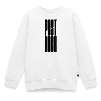 Logo typographique en gras Post Rock - Sweat Premium enfant bio - blanc - Devant - AI Model Kid Male (0cm)