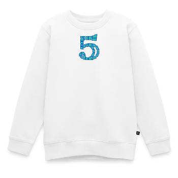 ANNIVERSARY. HAPPY BIRTHDAY. HAPPY BIRTHDAY. - Kids Premium Organic Sweatshirt - white - Front - AI Model Kid Male (0cm)