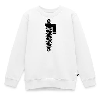 MTB Shock Suspension - Kids Premium Organic Sweatshirt - white - Front - AI Model Kid Male (0cm)