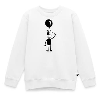 Geburtstag Ballon - Kinder Premium Organic Sweatshirt - Weiß - Vorne - AI Model Kid Male (0cm)