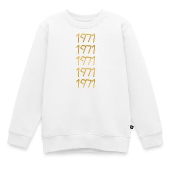Freizeit 1971 - Kinder Premium Organic Sweatshirt - Weiß - Vorne - AI Model Kid Male (0cm)