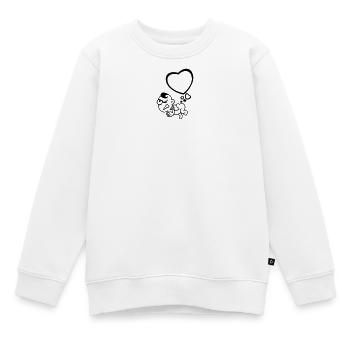 Engel Herzen pupsen 1c - Kinder Premium Organic Sweatshirt - Weiß - Vorne - AI Model Kid Male (0cm)