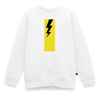 Blitz – Gewitter, Sturm & Elektrizität Power - Kinder Premium Organic Sweatshirt - Weiß - Vorne - AI Model Kid Male (0cm)