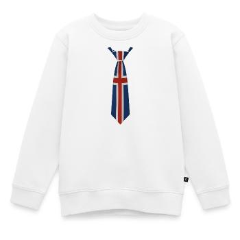 Union Jack Tie Design - Kids Premium Organic Sweatshirt - white - Front - AI Model Kid Male (0cm)