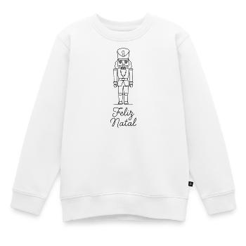 Feliz Natal Nussknacker Weihnachten klassisch - Kinder Premium Organic Sweatshirt - Weiß - Vorne - AI Model Kid Male (0cm)
