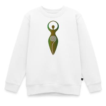 Wicca-Spiralgöttin – Weibliche Energie - Kinder Premium Organic Sweatshirt - Weiß - Vorne - AI Model Kid Male (0cm)