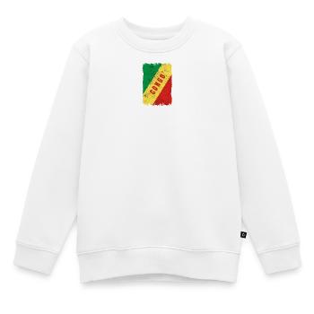 Kongo Flagge - Kinder Premium Organic Sweatshirt - Weiß - Vorne - AI Model Kid Male (0cm)