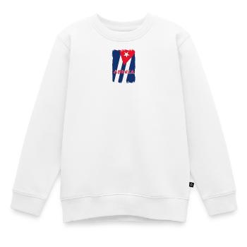 Kuba Großmutter Flaggen Design - Kinder Premium Organic Sweatshirt - Weiß - Vorne - AI Model Kid Male (0cm)