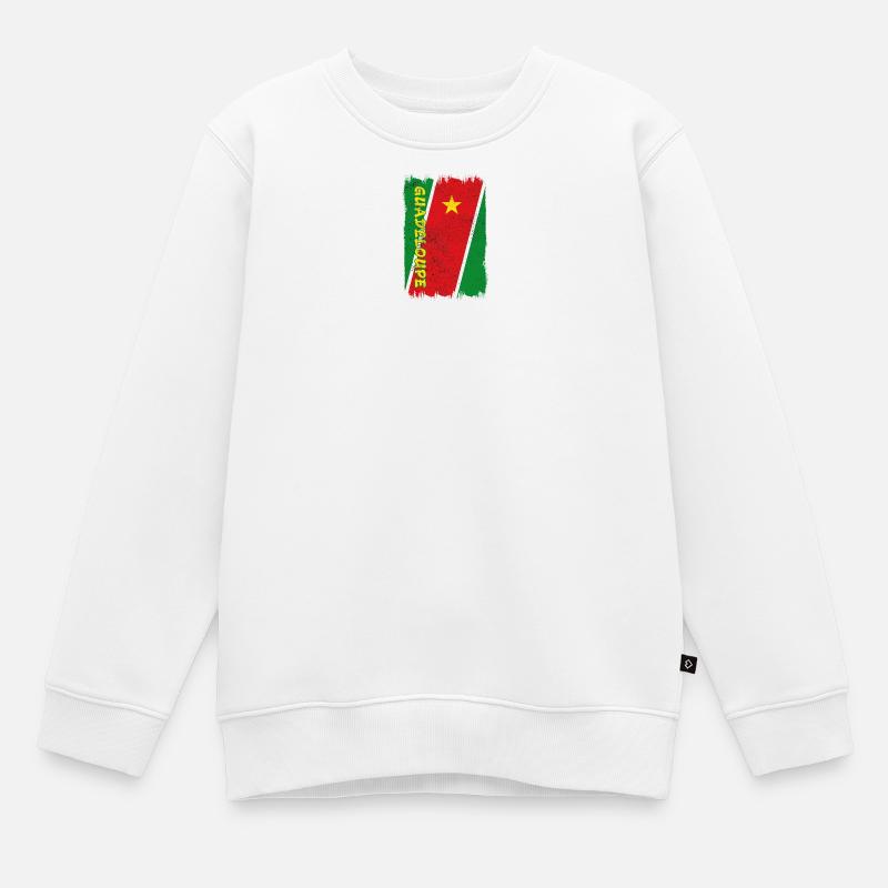 Drapeau de Guadeloupe - Sweat Premium enfant bio - blanc