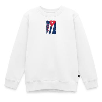 Drapeau de Cuba - Sweat Premium enfant bio - blanc - Devant - AI Model Kid Male (0cm)