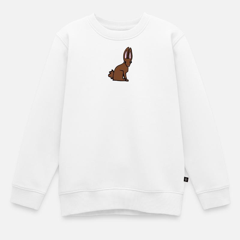 brown bunny - Kids Premium Organic Sweatshirt - white