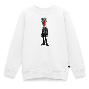 Abstrakte Maskenheld im Punklook - Kinder Premium Organic Sweatshirt - Weiß - Vorne - AI Model Kid Male (0cm)
