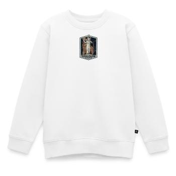 Retro-Abzeichen, Toulouse Frankreich ist meine Heimatstadt - Kinder Premium Organic Sweatshirt - Weiß - Vorne - AI Model Kid Male (0cm)