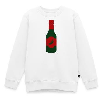 Sauce piquante, sauce pimentée, Cuisine BBQ épicée, équipe - Sweat Premium enfant bio - blanc - Devant - AI Model Kid Male (0cm)