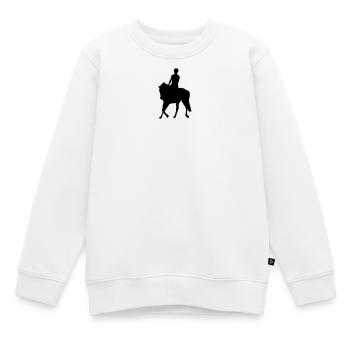 Pferde Wettbewerb - Kinder Premium Organic Sweatshirt - Weiß - Vorne - AI Model Kid Male (0cm)