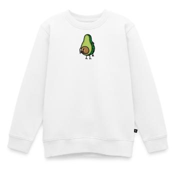 Funny avocado butt scratch ass gift idea - Kids Premium Organic Sweatshirt - white - Front - AI Model Kid Male (0cm)