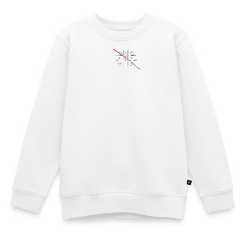 Kreuz Nul - Kinder Premium Organic Sweatshirt - Weiß - Vorne - AI Model Kid Male (0cm)
