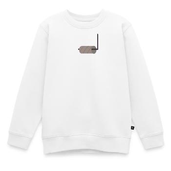 ROULEAU DE PAPIER TOILETTE VIDE TOILETTE - Sweat Premium enfant bio - blanc - Devant - AI Model Kid Male (0cm)