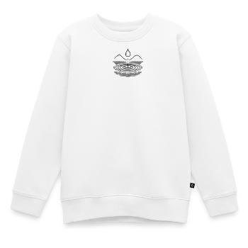 Gouttes d’eau et vagues – D’inspiration zen - Sweat Premium enfant bio - blanc - Devant - AI Model Kid Male (0cm)