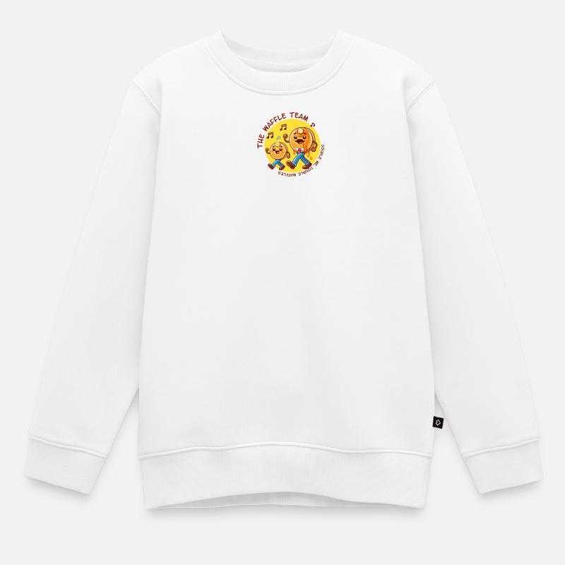 Équipe gaufre - Sweat Premium enfant bio - blanc