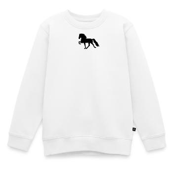 Tölter Islandpferd - Kinder Premium Organic Sweatshirt - Weiß - Vorne - AI Model Kid Male (0cm)