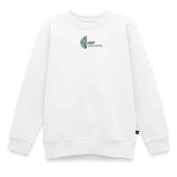 Monstera - Continue de grandir - Sweat Premium enfant bio - blanc - Devant - AI Model Kid Male (0cm)
