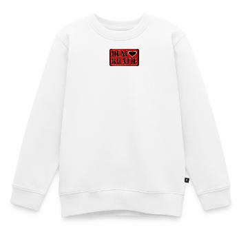 DEMOKRATIE HALTUNG WÄHLEN - Kinder Premium Organic Sweatshirt - Weiß - Vorne - AI Model Kid Male (0cm)