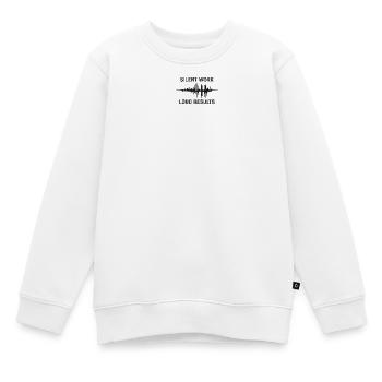 Silent WDRK – Loud Results - Kids Premium Organic Sweatshirt - white - Front - AI Model Kid Male (0cm)