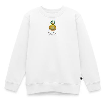 Quak - Kinder Premium Organic Sweatshirt - Weiß - Vorne - AI Model Kid Male (0cm)