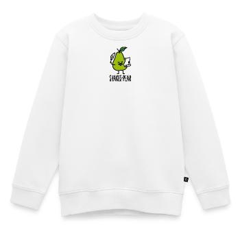 Shakes-Pear, Shakespeare lustige Birne Wortspiel Cartoon - Kinder Premium Organic Sweatshirt - Weiß - Vorne - AI Model Kid Male (0cm)